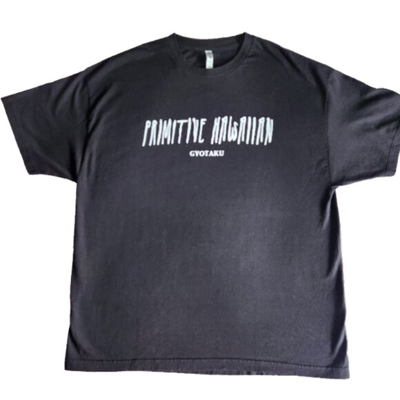 Hawaiian Gyotaku T-shirt Men's XXl Primitive Black Octopus Graphics on Back - Picture 1 of 10